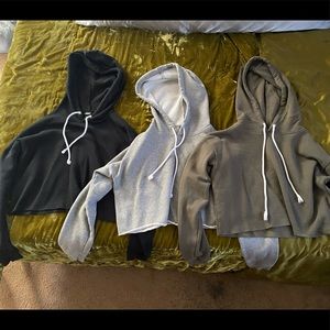 lot of three wild fable crop hoodies